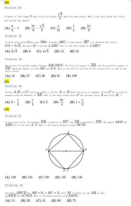 AMC10分類題庫(kù)匯總PDF